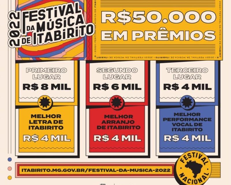 2º Festival da Música de Itabirito: inscrições terminam no próximo domingo